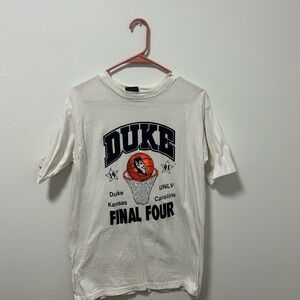 NCAA 1991 retro White Duke Final Four T-Shirt